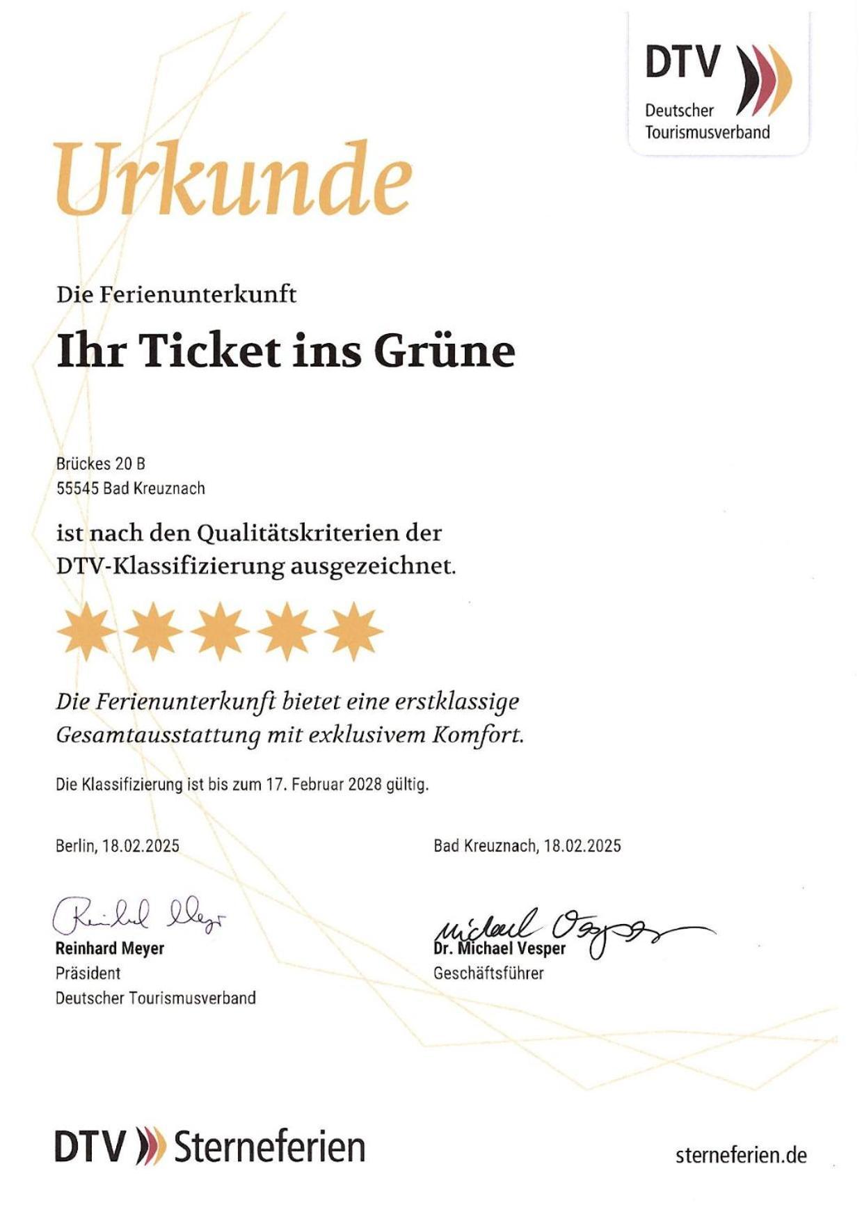 Ihr Ticket Ins Gruene - Topmoderne 5-Sterne-Ferienwohnung Bad Kreuznach Dış mekan fotoğraf